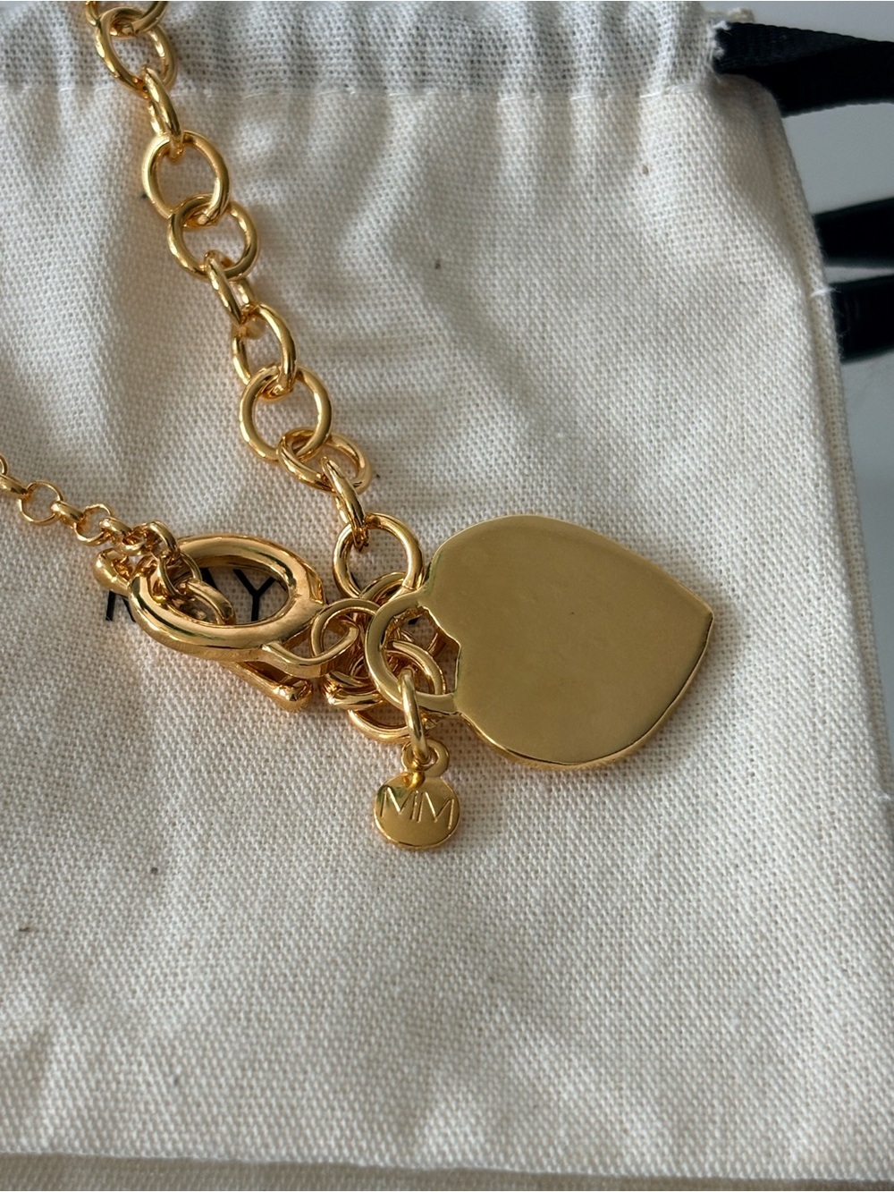 NWOT Mayamar Toggle Heart Charm Necklace - Picture 4 of 8